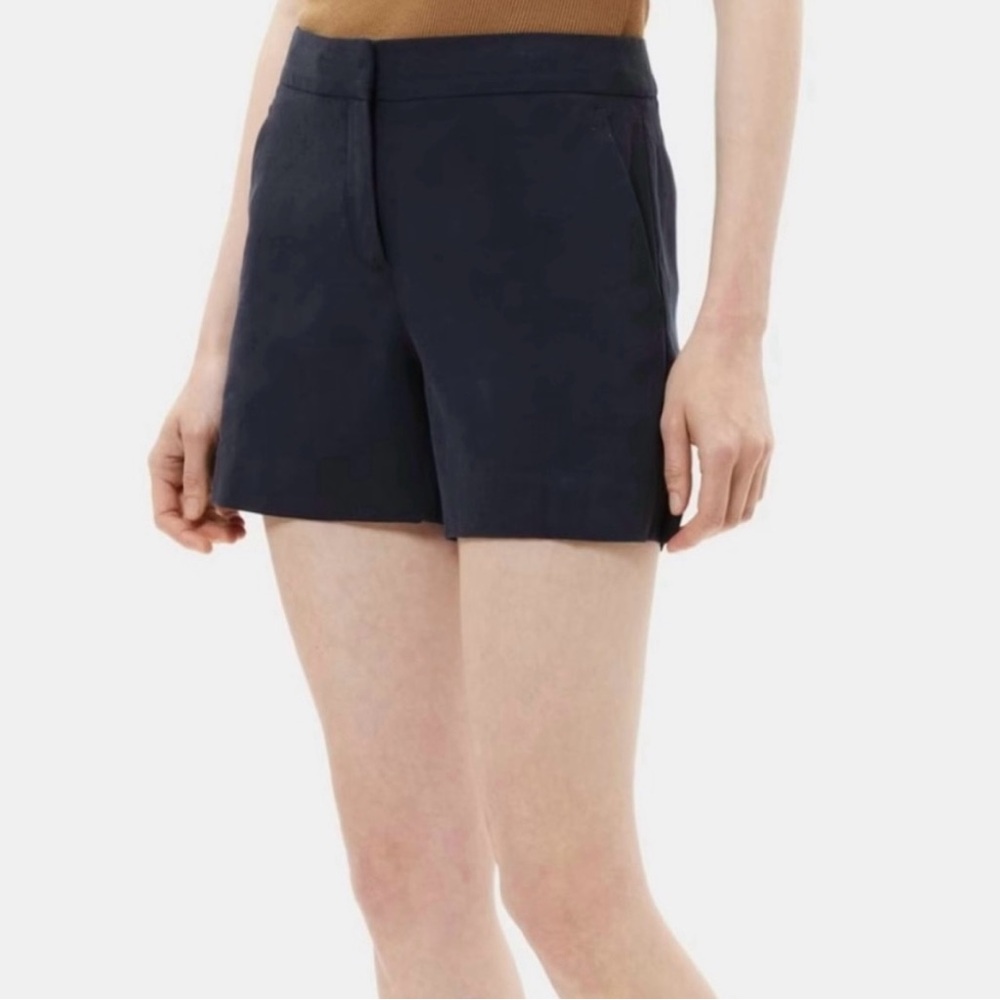Theory Wool Flat Front Shorts